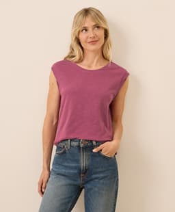 Pact — Featherweight Slub Muscle Tee - Verbena