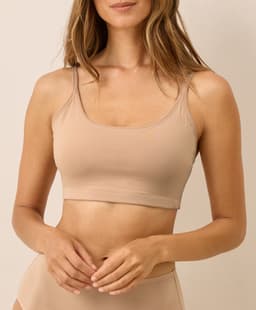 Pact — Everyday Strappy Scoop Bralette - Sesame