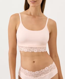 Pact — Lace Modern Scoop Bralette - Soft Pink