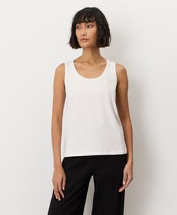 Pact — Luxe Essential Scoop Neck Tank - Cream