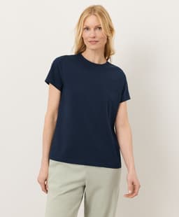 Pact — Luxe Essential Crewneck Tee - Navy