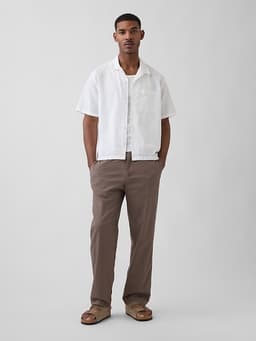 Gap — Linen-Cotton Relaxed Taper Pants