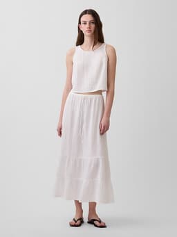Gap — Cotton Gauze Easy Tiered Maxi Skirt